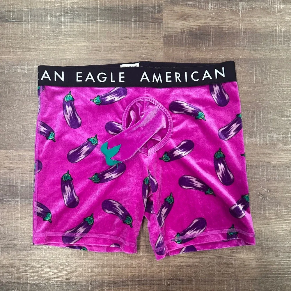 American Eagle Eggplant Costume Velvet Boxer Briefs 6